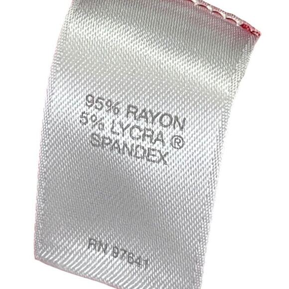 J Jill Wearever Womens Red Pleated Stretch Knit 3/4 Sleeve Above Length Dress M - Picture 16 of 16